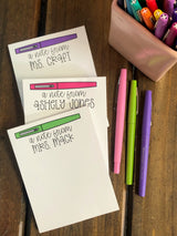A Note From Flair Pen Personalized Notepad