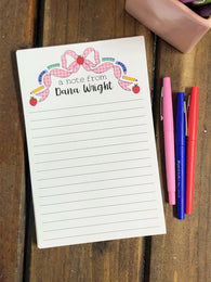 Teacher Bow Personalized Notepad