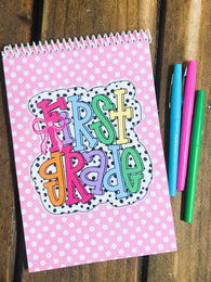 Dalmation Dots (Grade Choice) Top Spiral Notebook