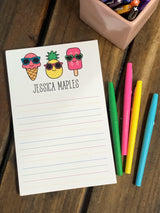 Summer Treats Personalized Notepad