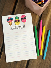 Summer Treats Personalized Notepad