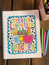 School Supplies (Grade Choice) Personalized Side Spiral Notebook