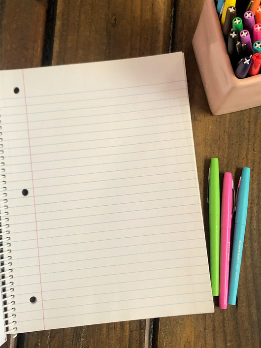 School Supplies (Grade Choice) Personalized Side Spiral Notebook ...