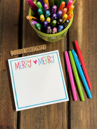 Christmas Merry ♥ Merry Square Notepad