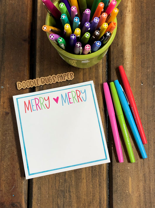 Christmas Merry ♥ Merry Square Notepad