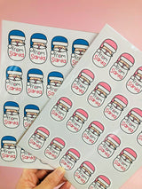 Santa Die Cut Stickers