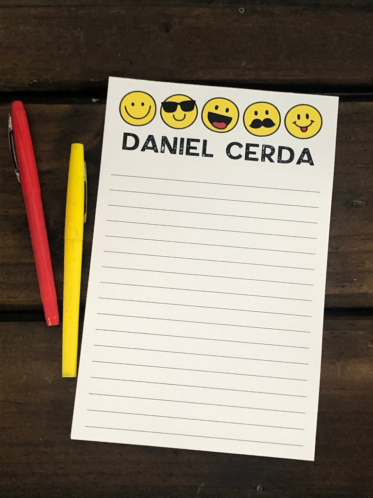 Emoji Personalized Notepad DoodleBugsPaper