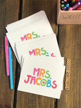 Bright Happy Personalized  Note Cards