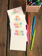Girly Rainbow Name Personalized Notepad