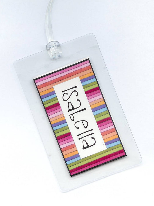 Multicolored Stripe Bag Tag | Luggage Tag