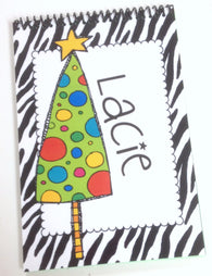Doodle Tree Personalized Top Spiral Notebook