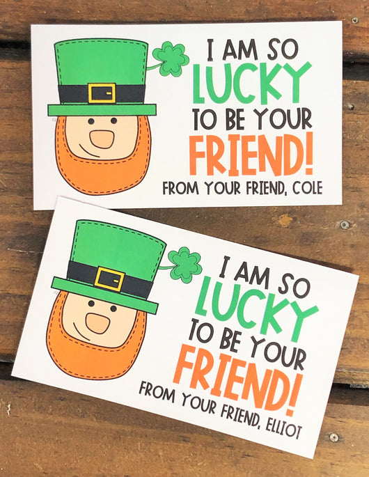 Lucky To Be Your Friend Leprechaun Treat Tags