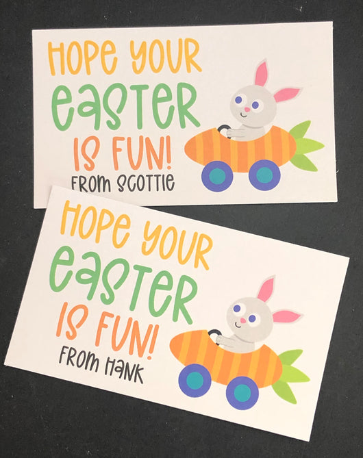 Carrot Car Easter Treat Tags