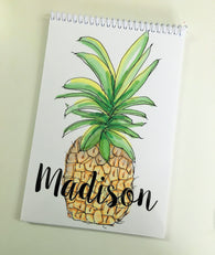 Pineapple Personalized Top Spiral Steno Notebook