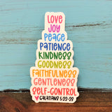 Fruits of the Spirit Vinyl Waterproof Sticker
