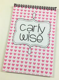 Little Hearts Personalized Top Spiral Steno Notebook