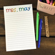 Funky Rainbow Name Personalized Notepad
