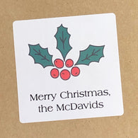 Sweet Holly Christmas Stickers