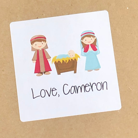 Sweet Nativity Christmas Stickers