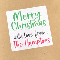 Script Merry Christmas Christmas Stickers