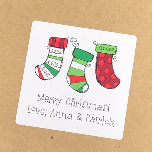 Stockings Christmas Stickers