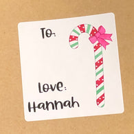 Candy Cane Christmas Stickers