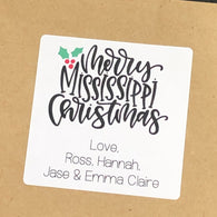 Merry Mississippi Christmas Stickers
