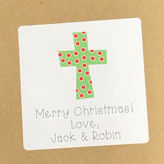 Christmas Cross Christmas Stickers