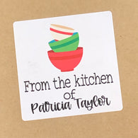 Kitchen Mixing Bowls Christmas Stickers