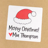 Santa Hat Christmas Stickers