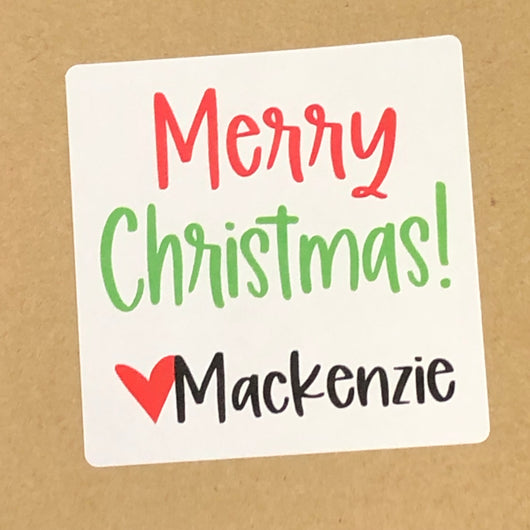 Simple Merry Christmas Christmas Stickers