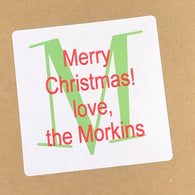 Big Initial Christmas Stickers