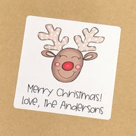 Shine Bright Rudolph Christmas Stickers