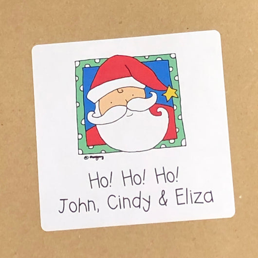 Santa in Frame Christmas Stickers