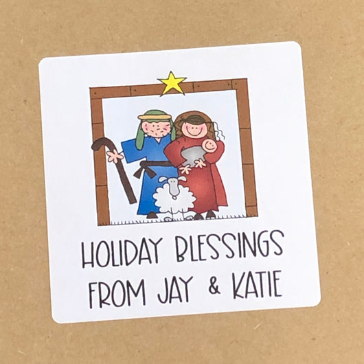 Nativity Christmas Stickers
