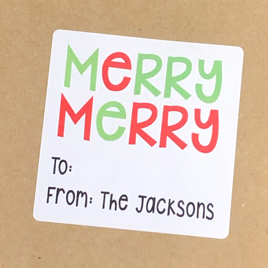 Merry Merry Christmas Stickers