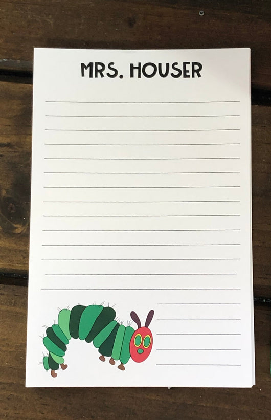 Caterpillar Personalized Notepad