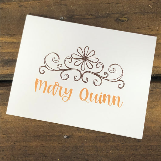 Flourish Personalized Note Cards