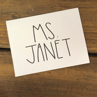 Simple Name Personalized Note Cards