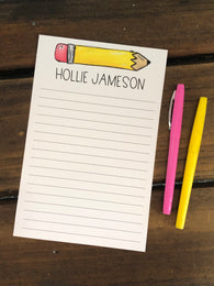 Big Yellow Pencil Personalized Notepad