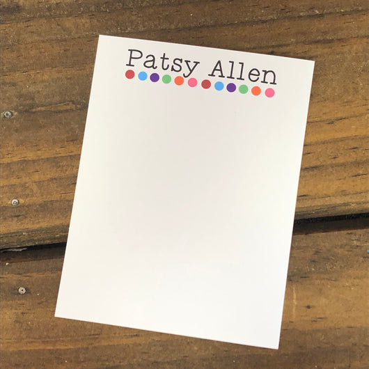 Candy Dots Personalized Flat Note Cards