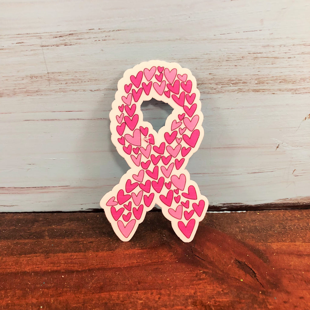 Breast Cancer Ribbon Vinyl Waterproof Sticker – DoodleBugsPaper