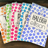 Watercolor Dots Personalized Top Spiral Notebook