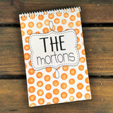 Watercolor Dots Personalized Top Spiral Notebook