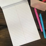 Rainbow Squiggles Personalized Top Spiral Notebook