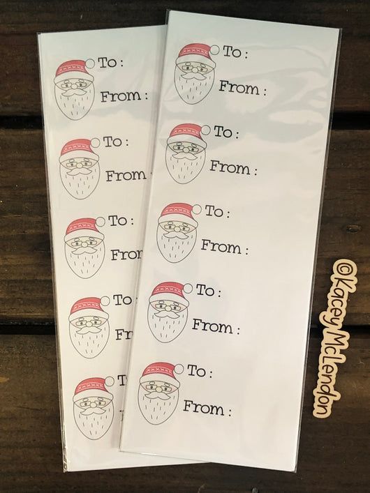 Sweet Santa Christmas Generic Stickers
