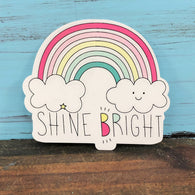 Rainbow Shine Bright Vinyl Sticker