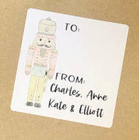 Pastel Nutcracker Christmas Stickers