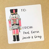 Red Nutcracker Christmas Stickers