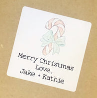 Sweet Candy Cane Christmas Stickers